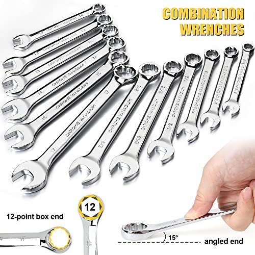 TOPLINE 467-Piece Household Home Tool Sets for Mechanics, 16-Inch ...