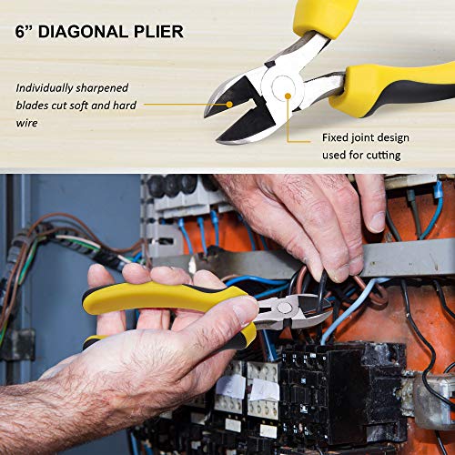 TOPLINE 5-Piece Pliers Set, Included 8 Groove Joint Pliers, 7 Li...