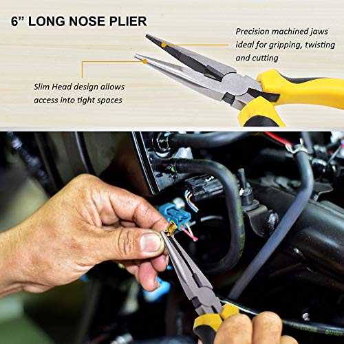 TOPLINE 5-Piece Pliers Set, Included 8 Groove Joint Pliers, 7 Li...