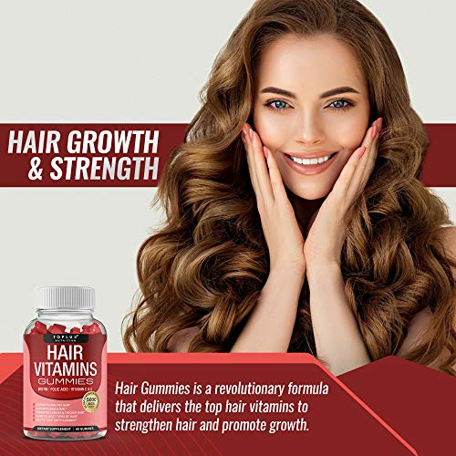 Hair Vitamins Gummies Supplement – Faster Hair Growth Gummy 5000mc...