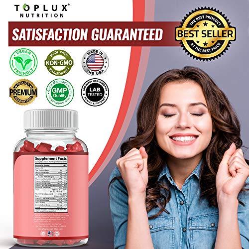 Hair Vitamins Gummies Supplement – Faster Hair Growth Gummy 5000mc...