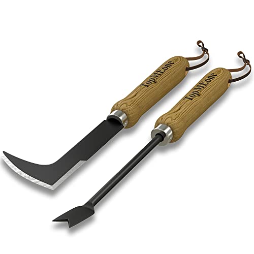 TopMEone Weed Puller Tool - Pack of 2 Gardening Hand Tools, Crevic...