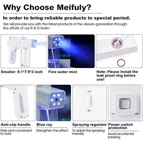 TOPNIU Electric Spray Fogger, Portable Mini Spray 350ml Disinf...
