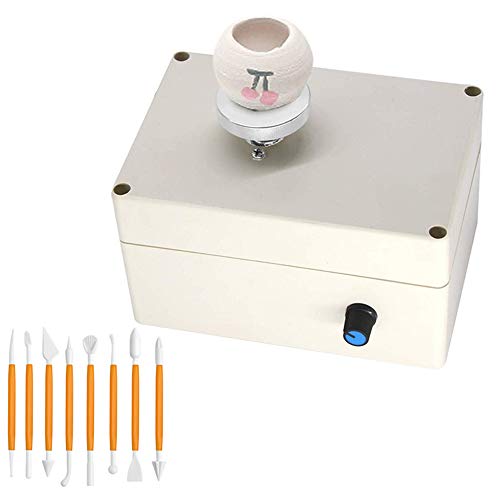 TOPQSC Mini Pottery Wheel Machine, 2000RPM Electric Ceramics Art P...