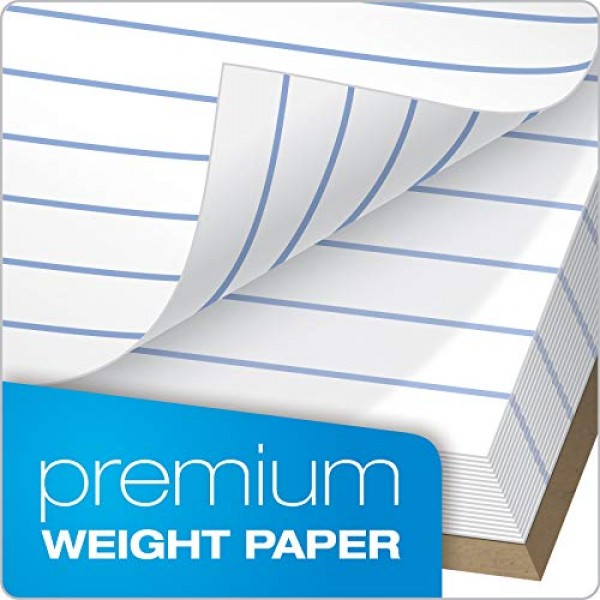TOPS Docket Gold Writing Pads, 8-1/2 x 11-3/4, Legal Rule, White P...