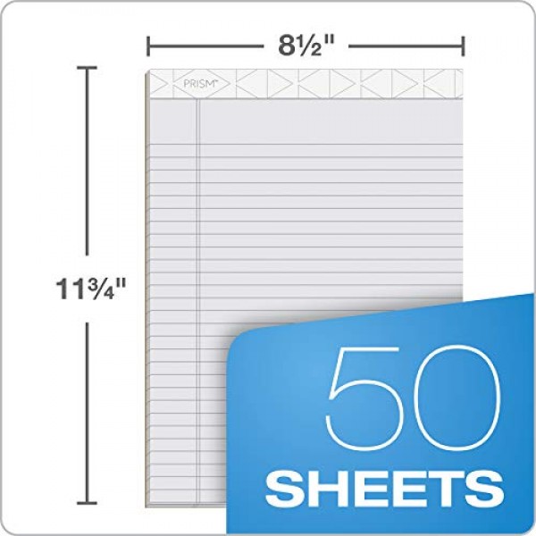 TOPS Prism+ Writing Pads, 8-1/2 x 11-3/4, Assorted Colors 2 Each...