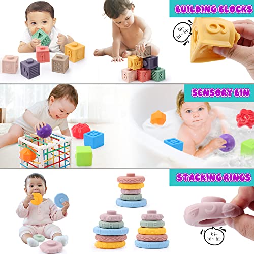 4 in 1 Baby Toys 6to12-18 Months, Pull String Baby Teething Toys, ...