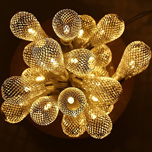 TORCHSTAR Mesh Ball Battery Operated Fairy String Lights LED Chris...