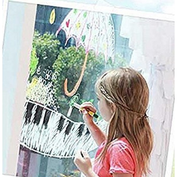 Toru Window Glass Color Crayon Marker Washable Paper Aqua Non-Toxi...