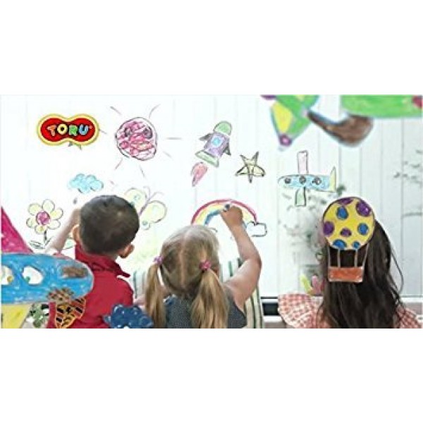 Toru Window Glass Color Crayon Marker Washable Paper Aqua Non-Toxi...