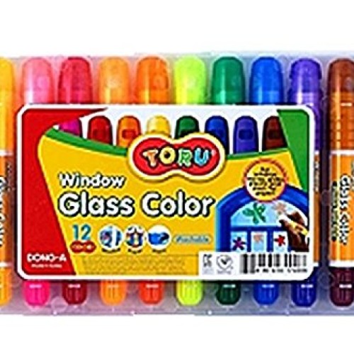 Toru Window Glass Color Crayon Marker Washable Paper Aqua Non-Toxi...