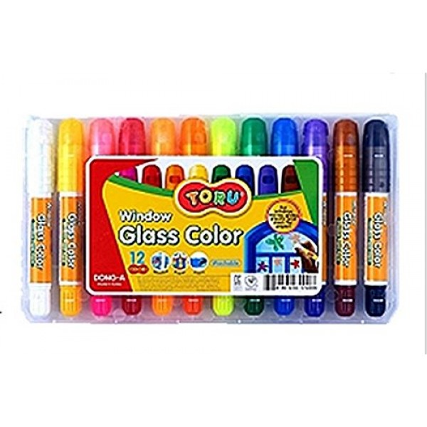 Toru Window Glass Color Crayon Marker Washable Paper Aqua Non-Toxi...