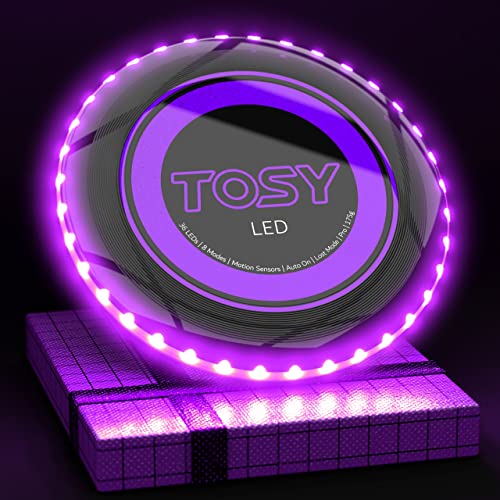 TOSY 36 and 360 LEDs Flying Disc - Extremely Bright, Smart Modes, ...