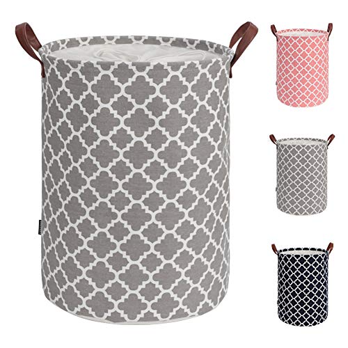 TOTANKI 60L Large Laundry Basket with Durable Leather Handle, Thic...