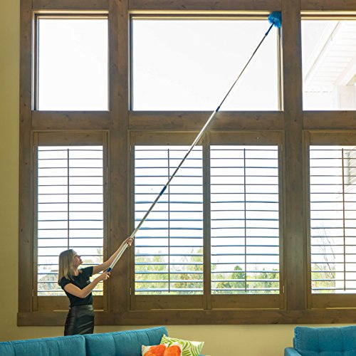 Cobweb Duster, Extendable Reach 20 feet, Ceiling Fan Duster | 3-St...