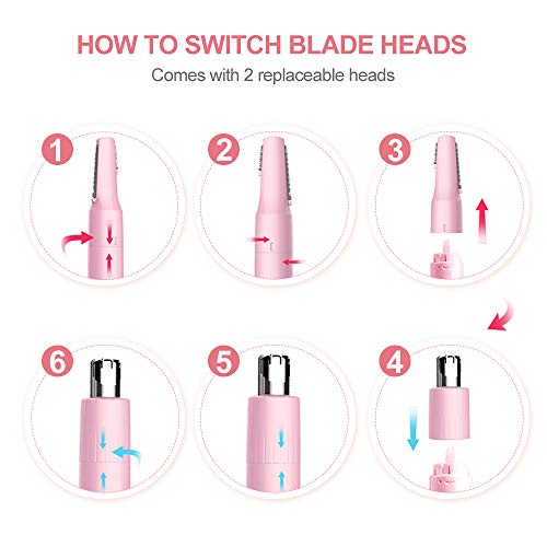 TOUCHBeauty Hair Trimmer for Face Eyebrow Nose Ear Body Hair Trimm...