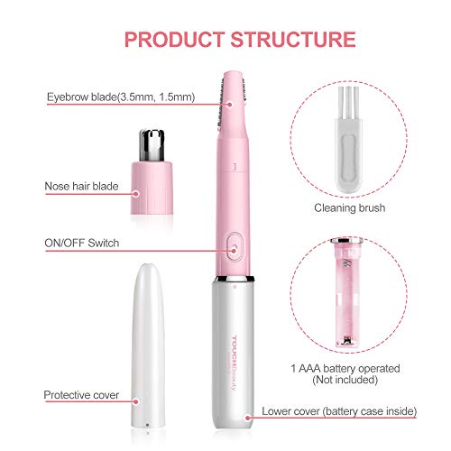 TOUCHBeauty Hair Trimmer for Face Eyebrow Nose Ear Body Hair Trimm...