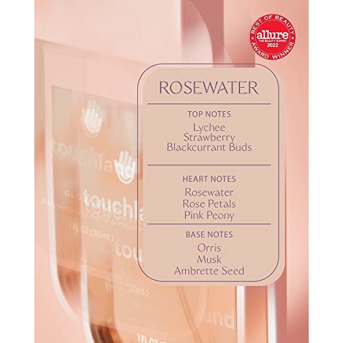 Touchland Glow Mist Rejuvenating Hand Sanitizer | Rosewater Scente...
