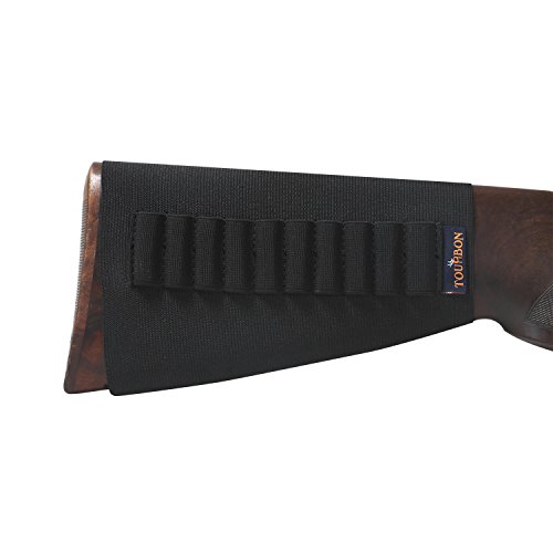 TOURBON Elastic Rifle Buttstock Ammo Cartridge Holder - Hold 10 Sh...