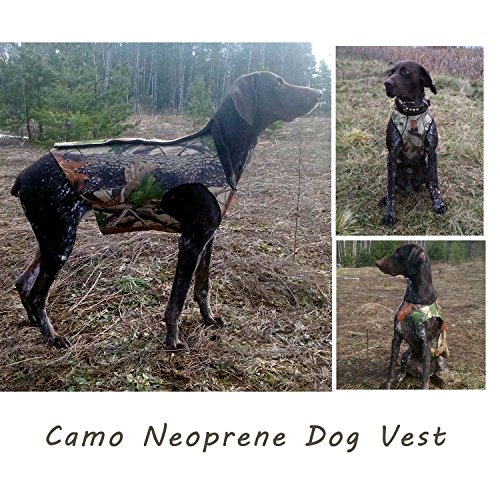 TOURBON Hunting Dog Protective Vest Tactical Camo Dog Parka Neopre...