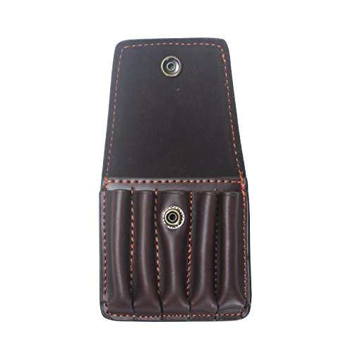 TOURBON Hunting Genuine Leather Rifle Cartridge Holder 5 Round Amm...