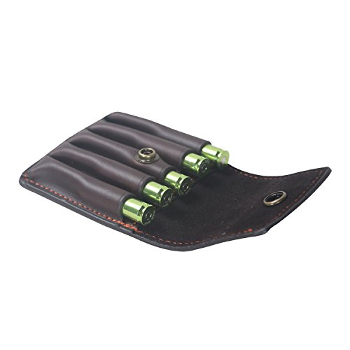 TOURBON Hunting Genuine Leather Rifle Cartridge Holder 5 Round Amm...