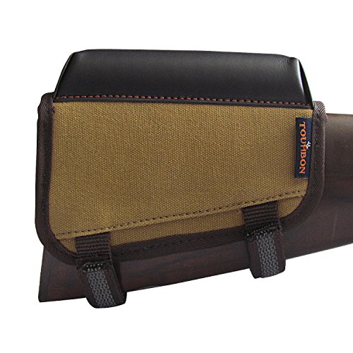 TOURBON Hunting Buttstock Cheek Rest Pad Rifle Ammo Holder Lef...