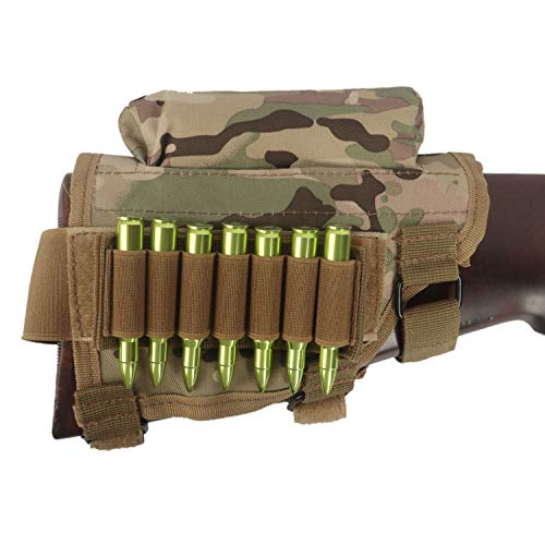 TOURBON Hunting Shooting Rifle Buttstock Cheek Riser Ammo Cartridg...