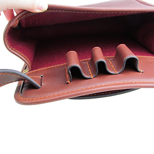 TOURBON Leather Waist Rifle Ammo Bag Shot Shell Holder Cartridg...