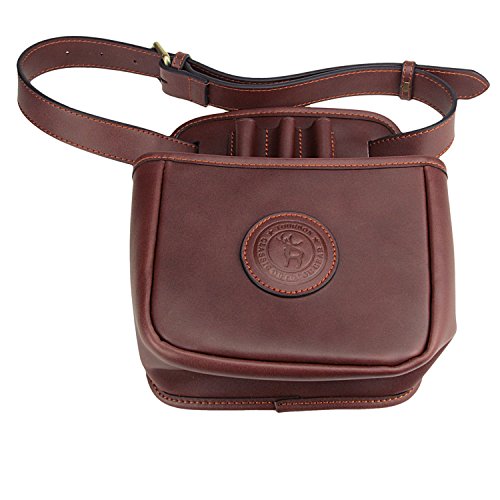 TOURBON Leather Waist Rifle Ammo Bag Shot Shell Holder Cartridg...
