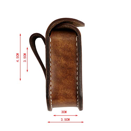 TOURBON Vintage Leather Slingshot Ammo Pouch .22 22lr .38 .45 Ammu...