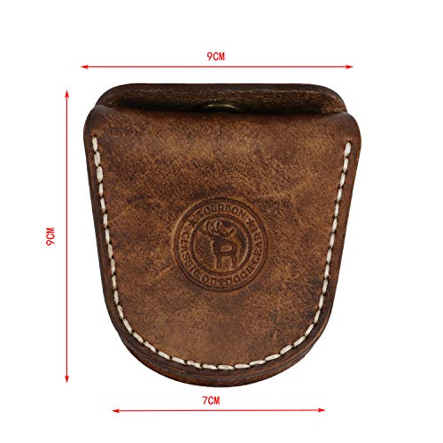 TOURBON Vintage Leather Slingshot Ammo Pouch .22 22lr .38 .45 Ammu...