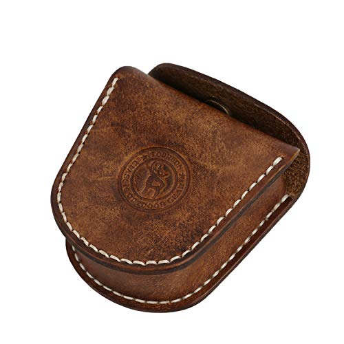 TOURBON Vintage Leather Slingshot Ammo Pouch .22 22lr .38 .45 Ammu...