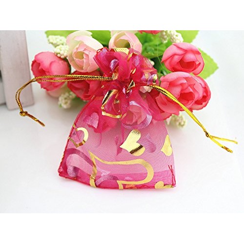 Tovip 100PCS 3.5x4.5 9x12cm Organza Bags Jewelry Wedding Favor...
