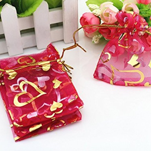Tovip 100PCS 3.5x4.5 9x12cm Organza Bags Jewelry Wedding Favor...