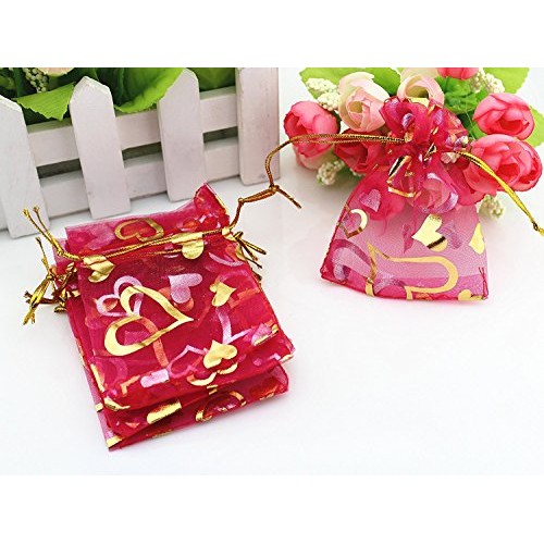 Tovip 100PCS 3.5x4.5 9x12cm Organza Bags Jewelry Wedding Favor...