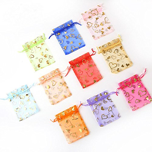 Tovip 100PCS 3.5x4.5 9x12cm Organza Bags Jewelry Wedding Favor...