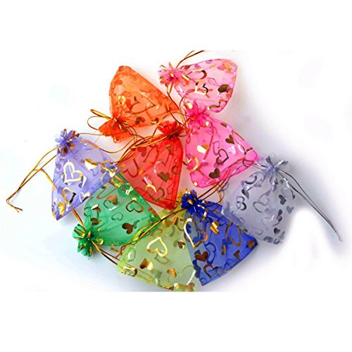 Tovip 100PCS 3.5x4.5 9x12cm Organza Bags Jewelry Wedding Favor...
