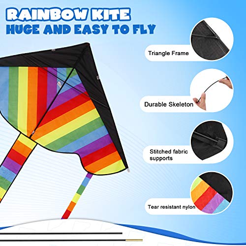 TOY Life Kites for Kids Easy to Fly - 3 Pack Kids Kites - Large Ra...