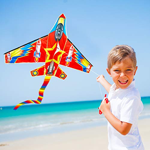 TOY Life Plane Kites for Kids Easy to Fly - 2 Pack Kids Kites - Ou...