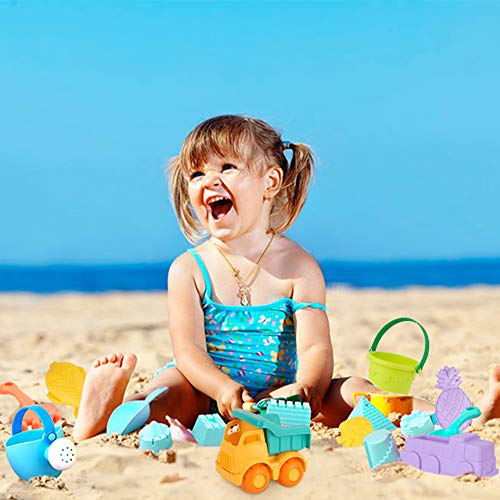 23pcs Beach Sand Toy Set Include Bucket, Sandbox Vehicle, Watering...