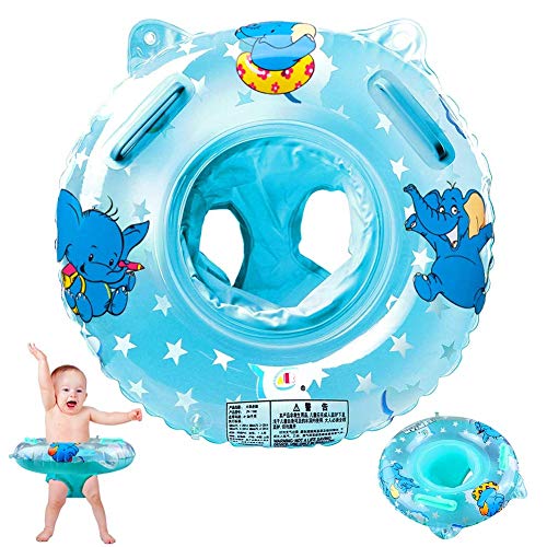 Baby Swimming Ring Floats with Safety Seat Double Airbag Swim Ring...