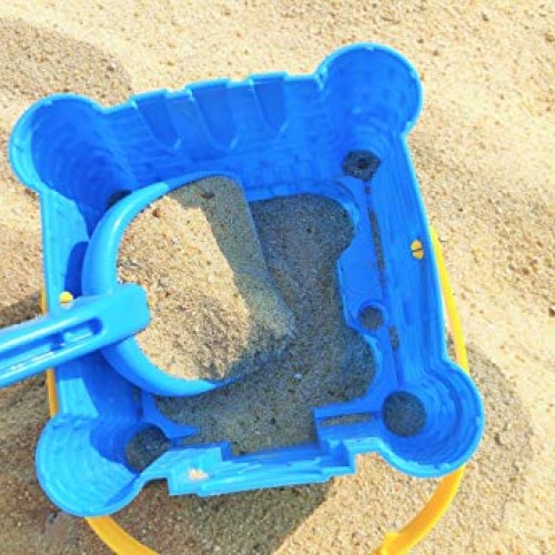 Beach Toys KeiMu 15 Piece Sand Toys Set, Bucket with Sifter, Shove...