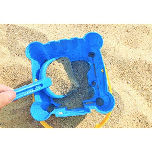 Beach Toys KeiMu 15 Piece Sand Toys Set, Bucket with Sifter, Shove...