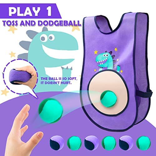 Dodgeball Sticky Vest Set Includes 2 Vests, 2 Paddles, 6 Balls, an...