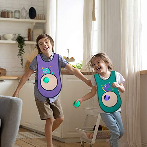 Dodgeball Sticky Vest Set Includes 2 Vests, 2 Paddles, 6 Balls, an...