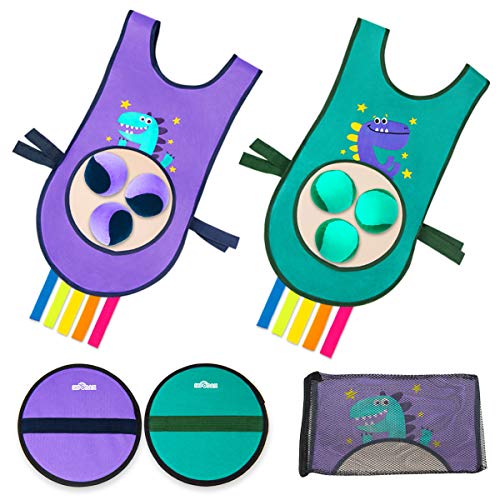 Dodgeball Sticky Vest Set Includes 2 Vests, 2 Paddles, 6 Balls, an...
