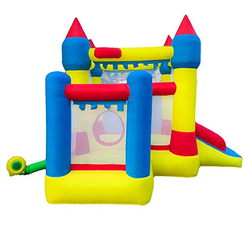 Inflatable Bounce House with Air Blower, Medium Bouncy Playhouse f...
