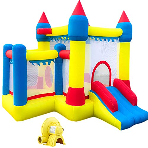Inflatable Bounce House with Air Blower, Medium Bouncy Playhouse f...