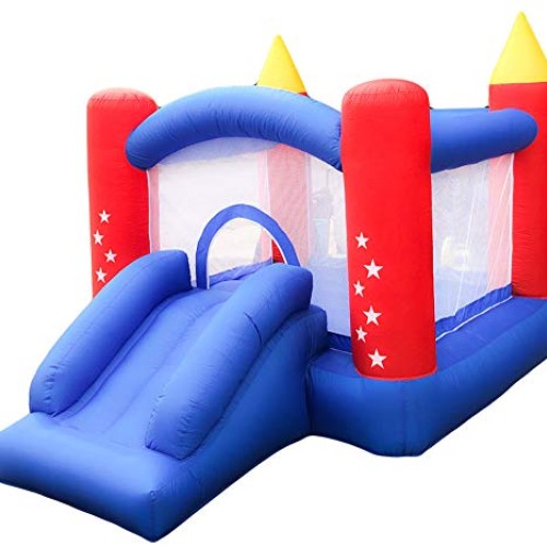 Inflatable Bounce House with Air Blower, Playhouse for Kids Jumpin...